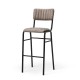 Bourbon Vintage Style Faux Suede Bar Stool